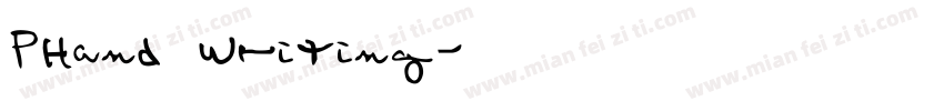 PHand writing字体转换
